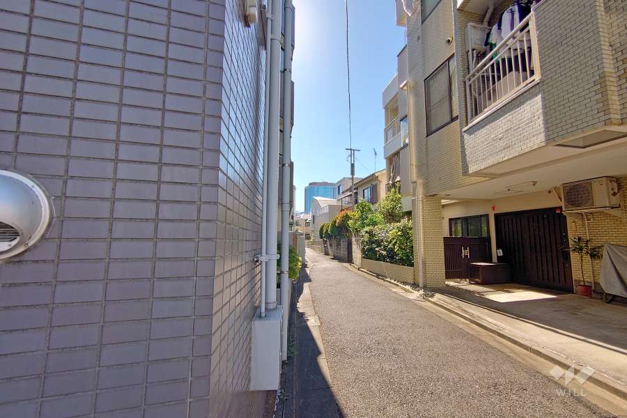 敷地北側の前面道路（東側から）