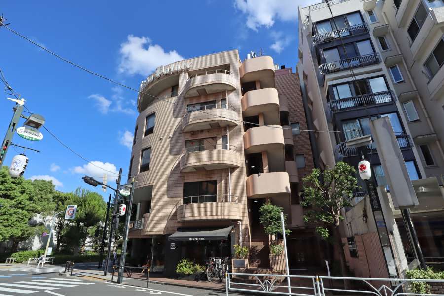 日興パレス千駄ケ谷の外観（南西側から）