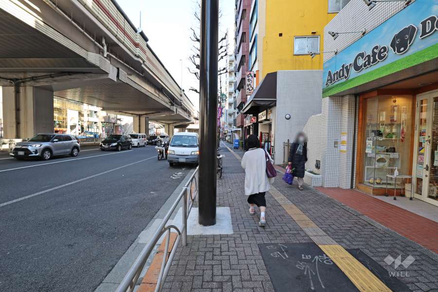 敷地北側の前面道路