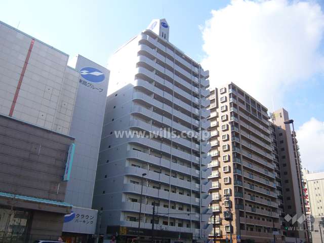 クラウンハイム尼崎昭和通の外観（北東側から）
