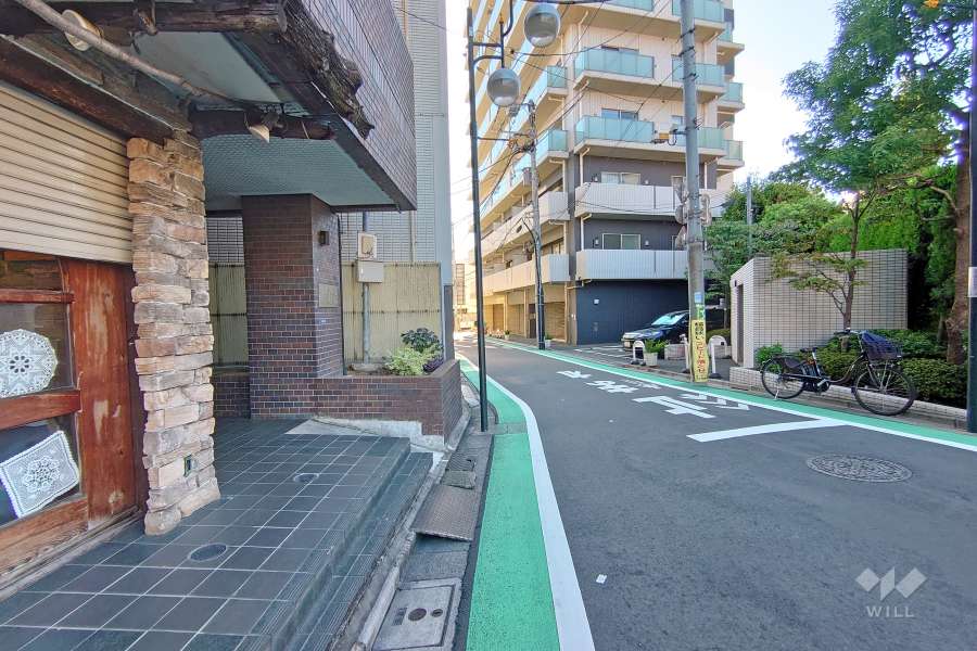 敷地北側の前面道路（東側から）