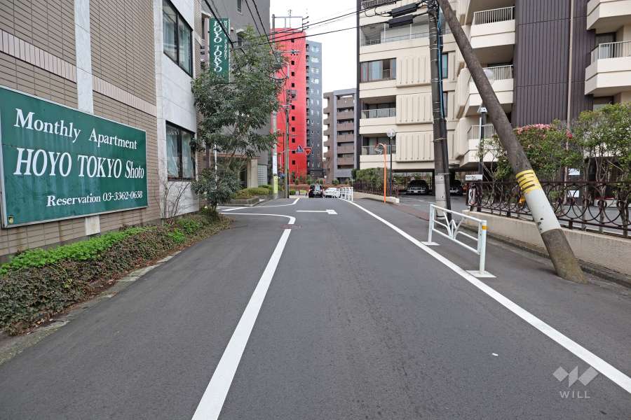 敷地南側の前面道路（東側から）