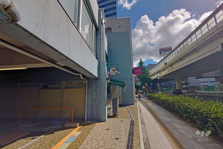 敷地南側の前面道路（西側から）