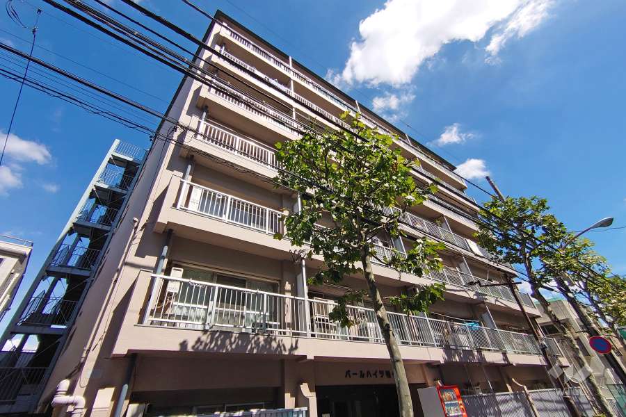 パールハイツ幡ヶ谷の外観（南西側から）