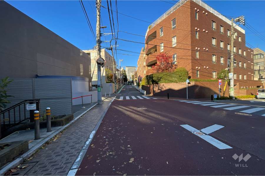 敷地北側の前面道路（東側から）