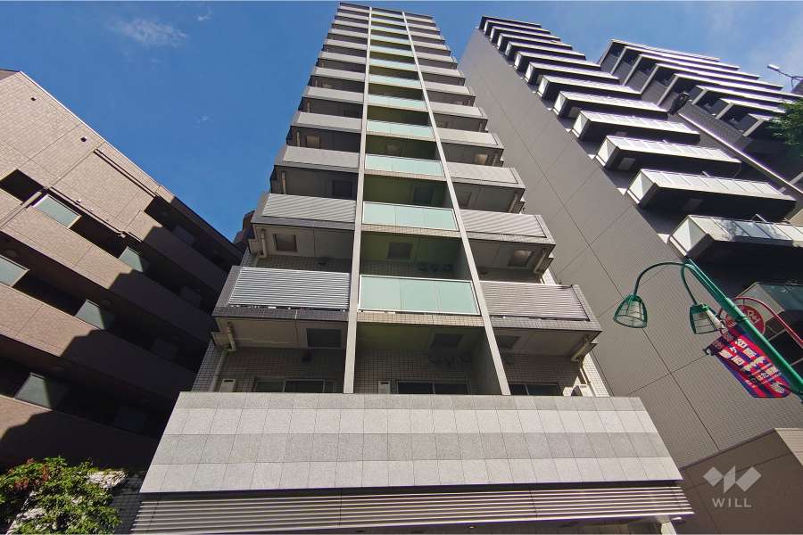 プレールドゥーク笹塚２の外観（南西側から）