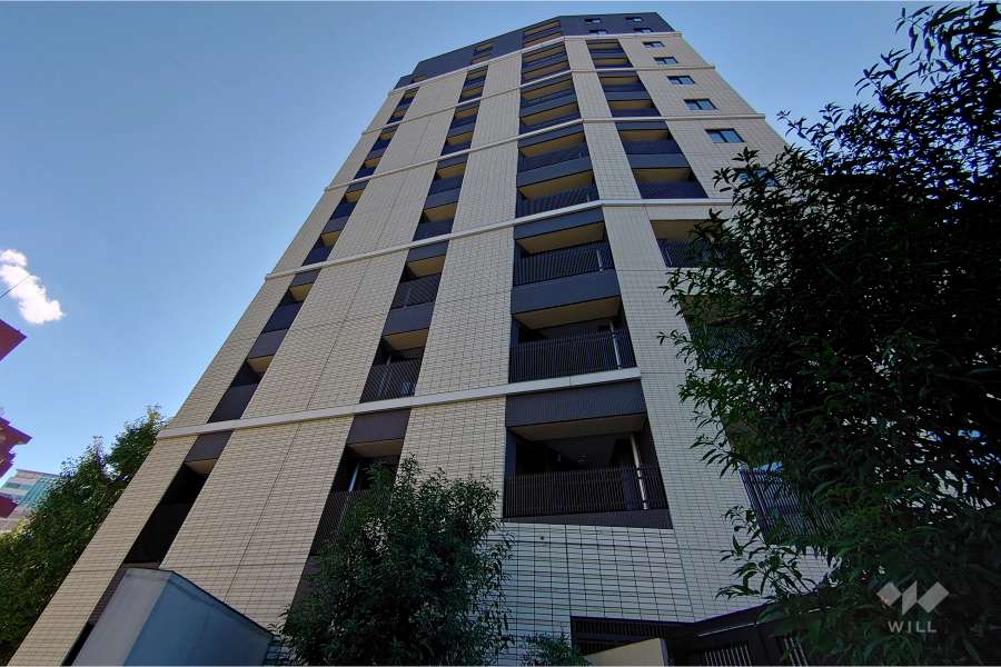 プラウド恵比寿ディアージュの外観（北西側から）