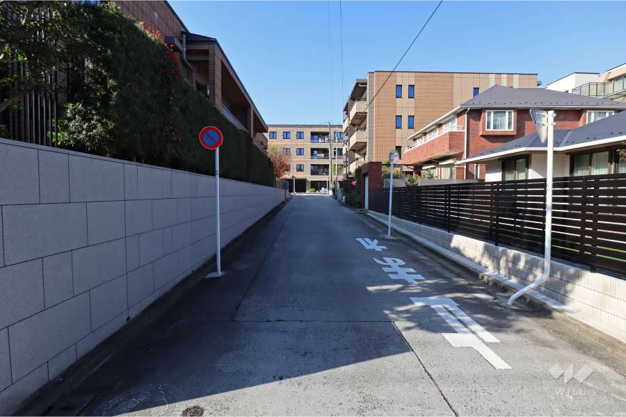 敷地北側の前面道路（東側から）