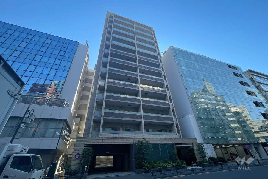 ブランズ代々木の外観（北西側から）