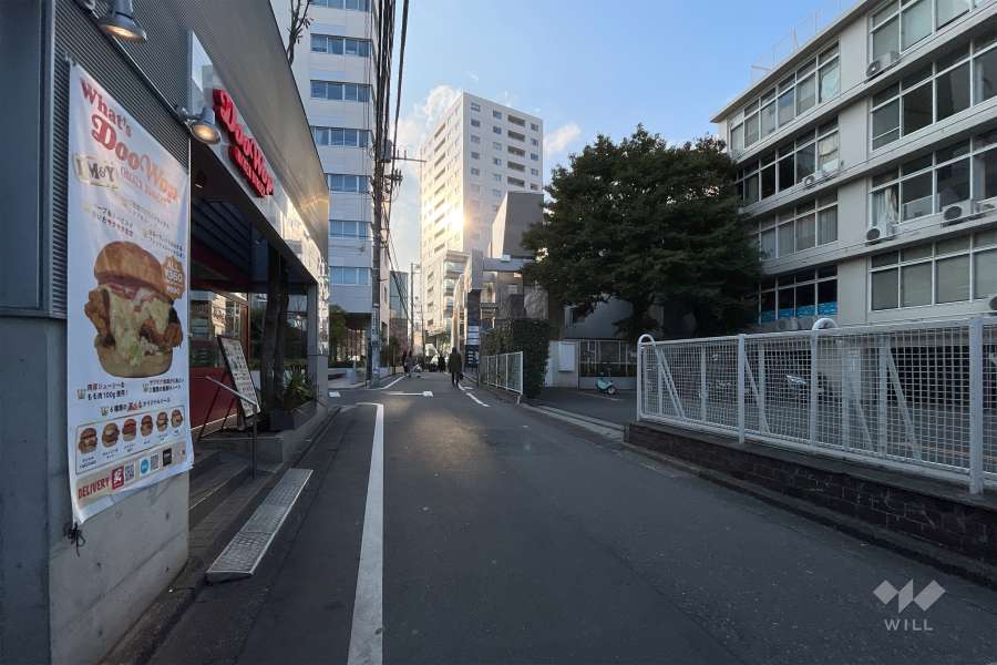 敷地南側の前面道路（東側から）