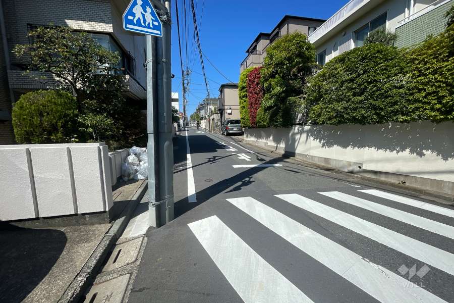 敷地北側の前面道路（東側から）