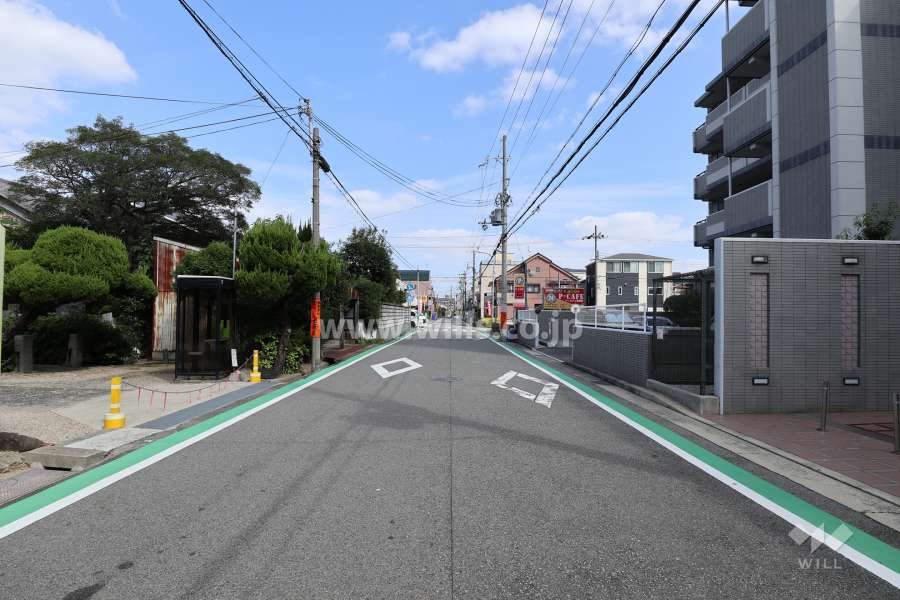 北側前面道路(西側から)