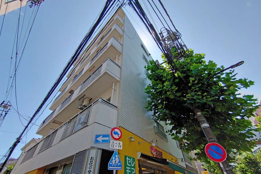 『フラワーマンション（渋谷区）』の外観（北東側から）