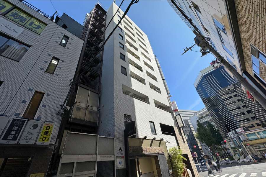 ライオンズマンション小川恵比寿の外観（北西側から）