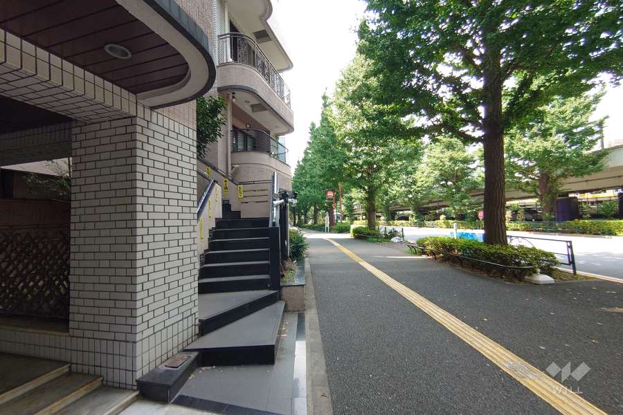 敷地北側の前面道路（東側から）