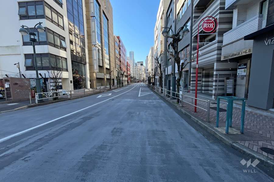 敷地東側の前面道路
