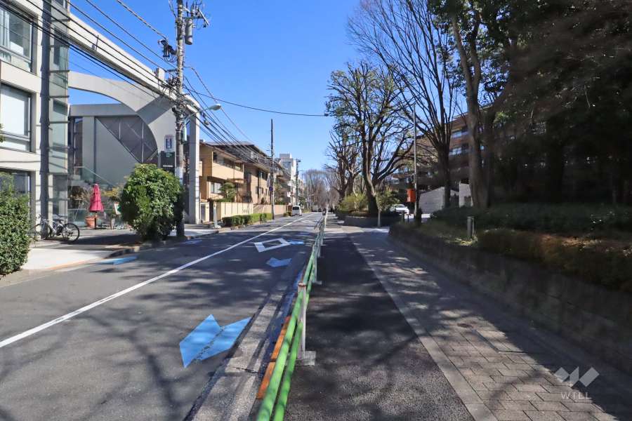 敷地北側の前面道路(西側から)