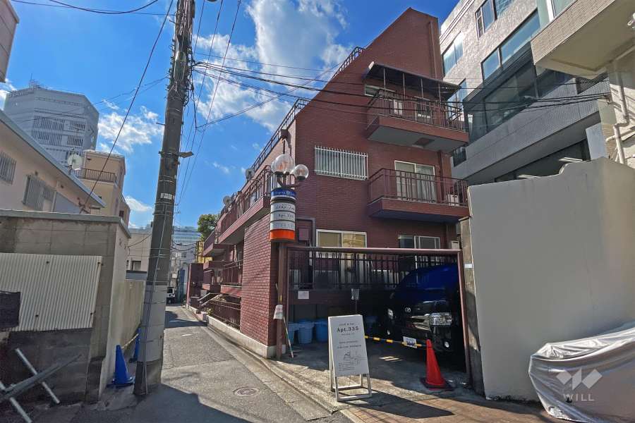 敷地南西側前面道路
