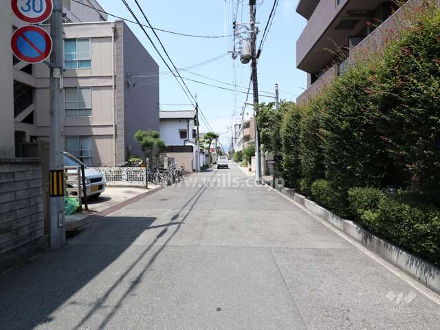 敷地北側の前面道路