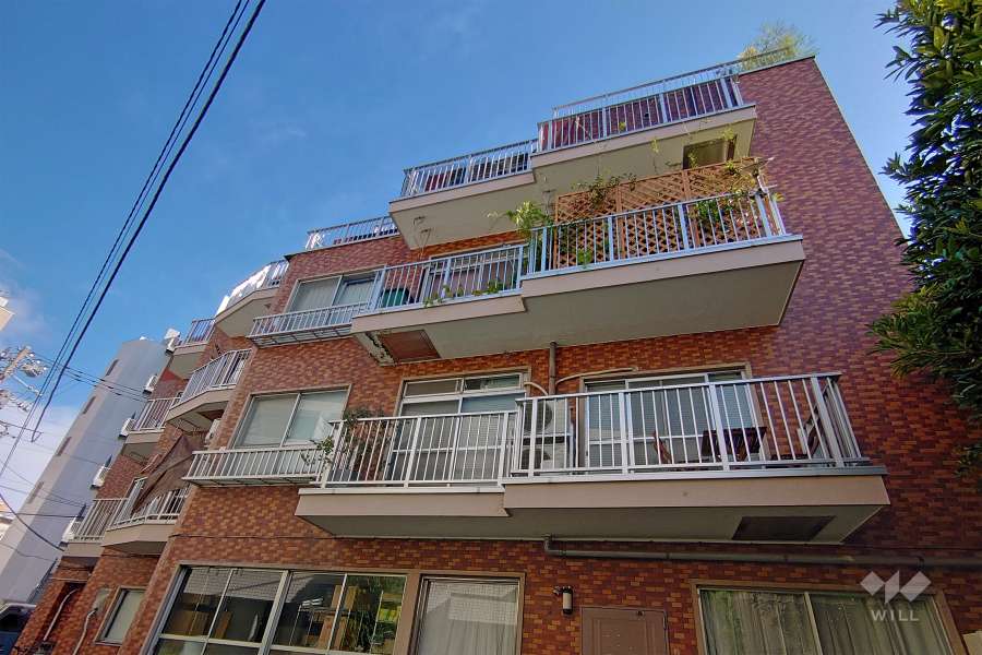 森林ハイツの外観（南西側から）　