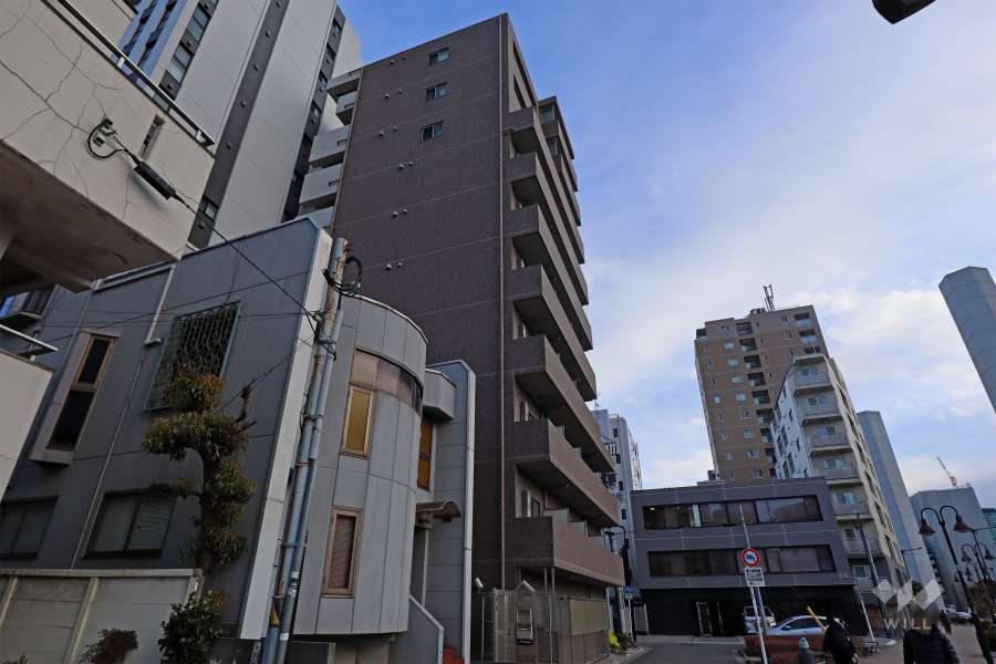 スカイコート渋谷神山町の外観(北西側から)