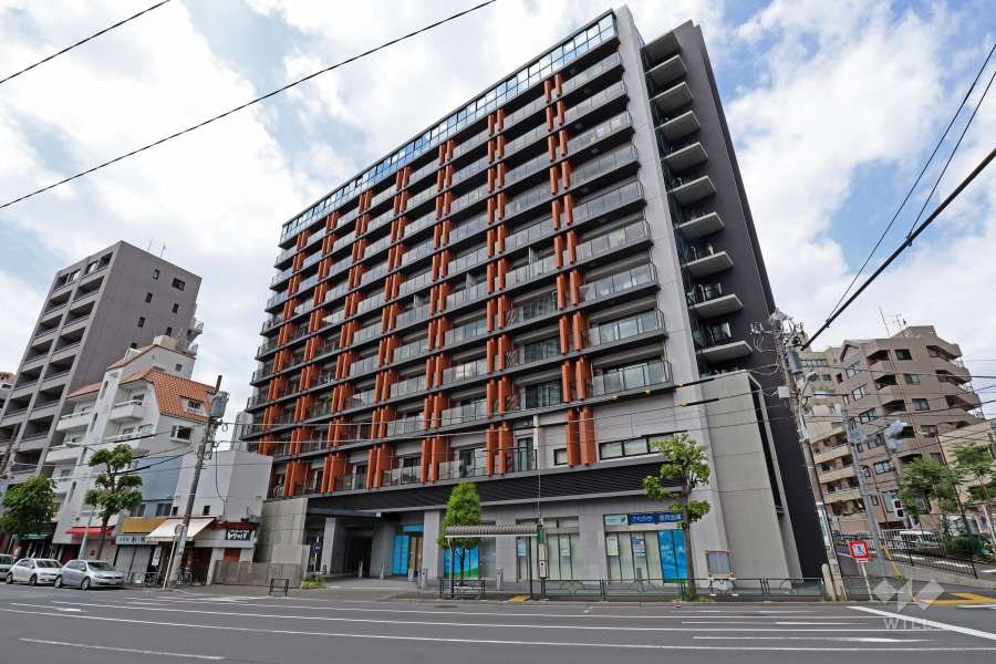 シティハウス広尾南の外観(北東側から)