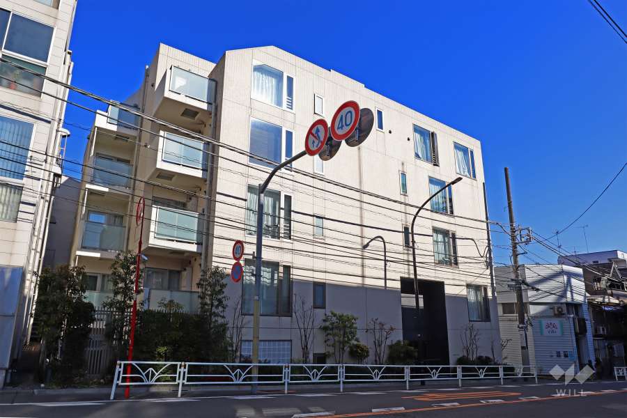 デュオヴェール渋谷初台の外観（北西側から）