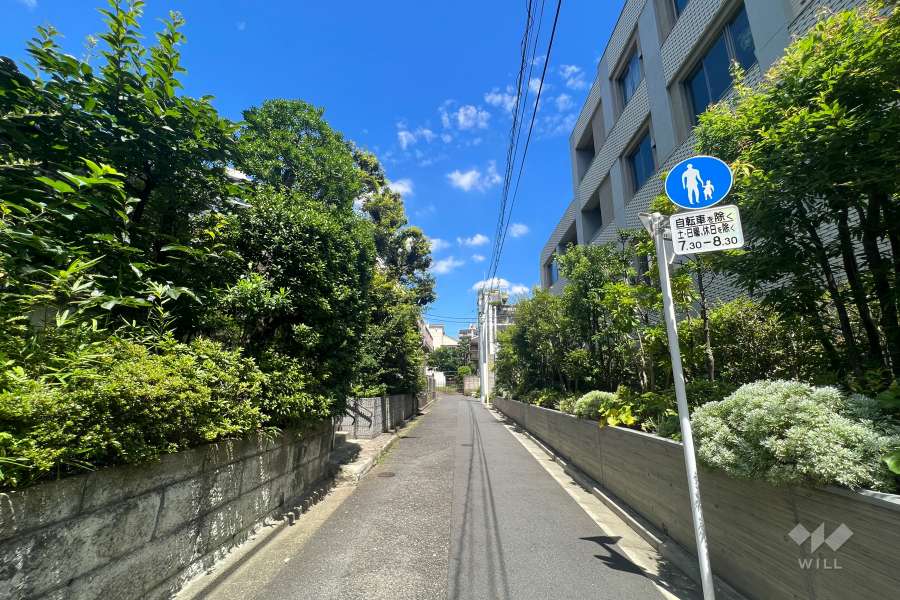 敷地南西側の前面道路
