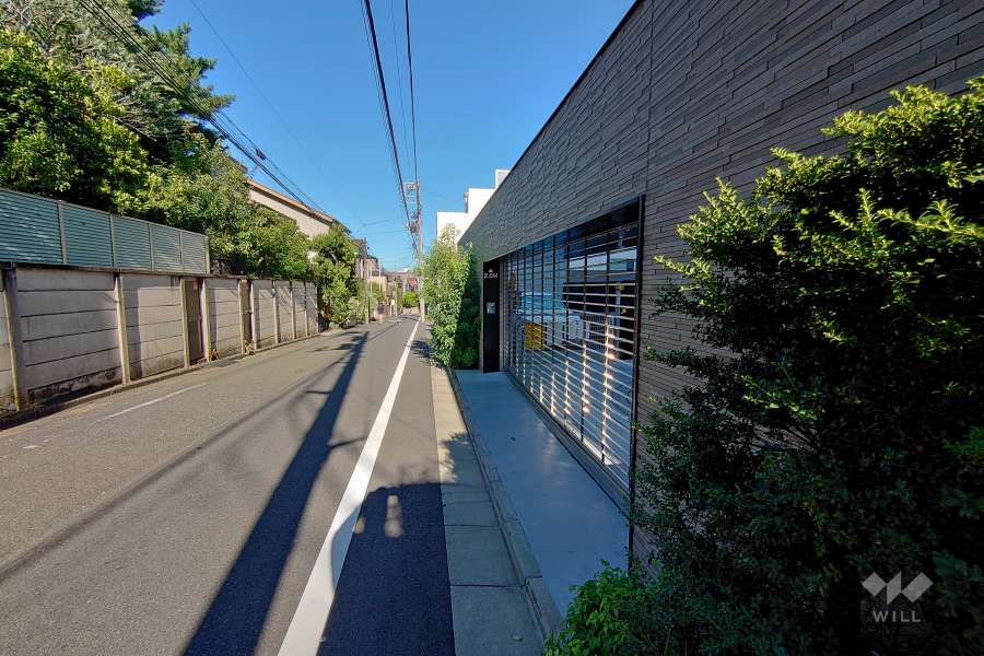 敷地北側の前面道路（西側から）
