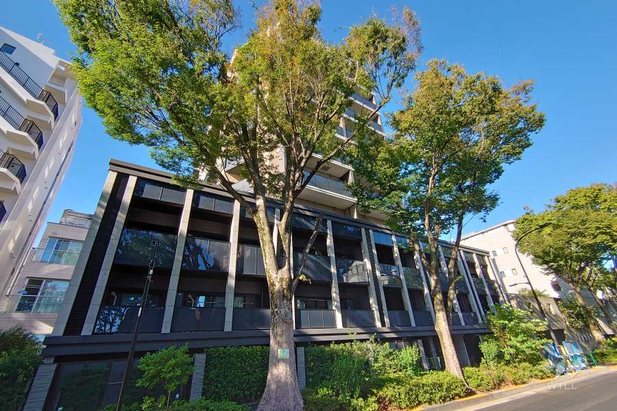 オープンレジデンシア代々木大山の外観（南西側から）
