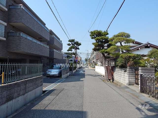 敷地北側の前面道路