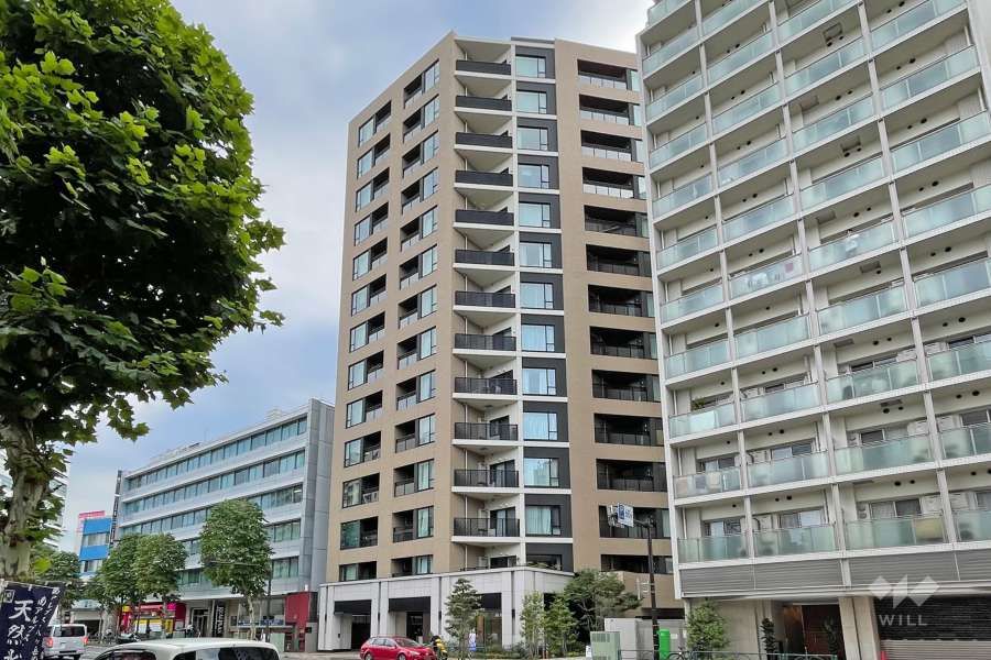 サンウッド広尾の外観（北東側から）