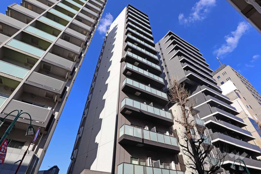 ジェノヴィア渋谷笹塚スカイガーデンの外観（南西側から）