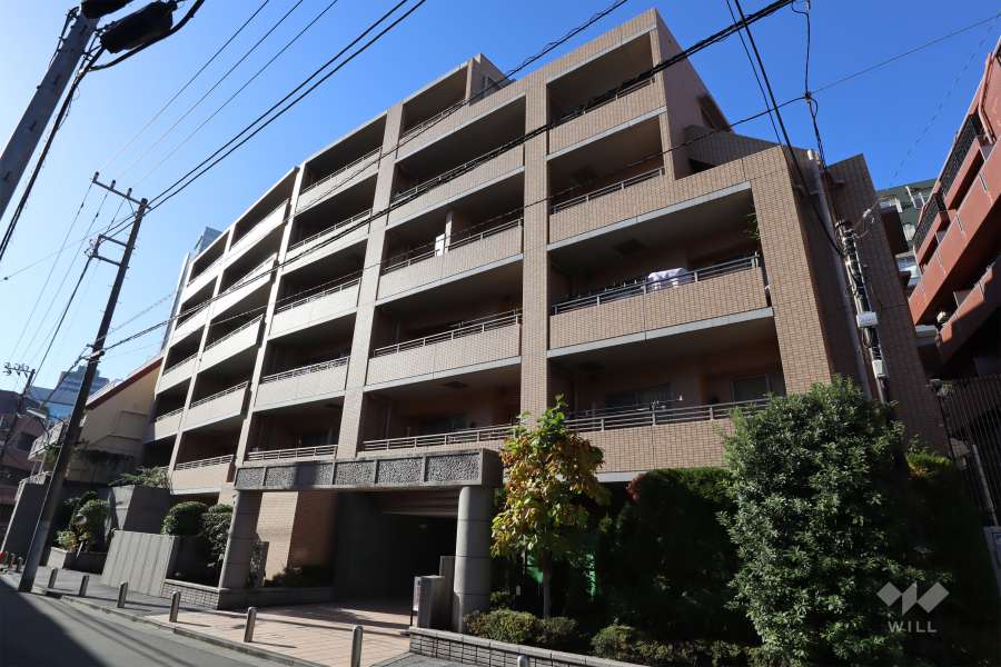 クレッセント目黒花房山の外観（北東側から）