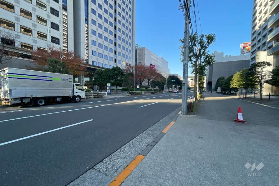 敷地西側の前面道路（南側から）