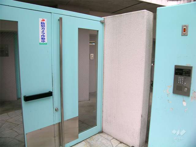 オートロック付きのエントランス