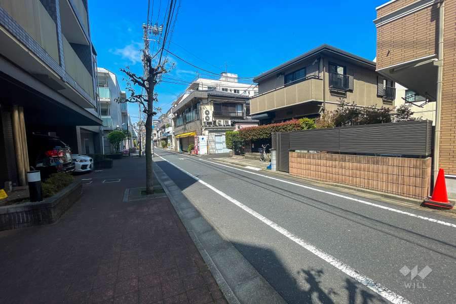 敷地北側の前面道路　