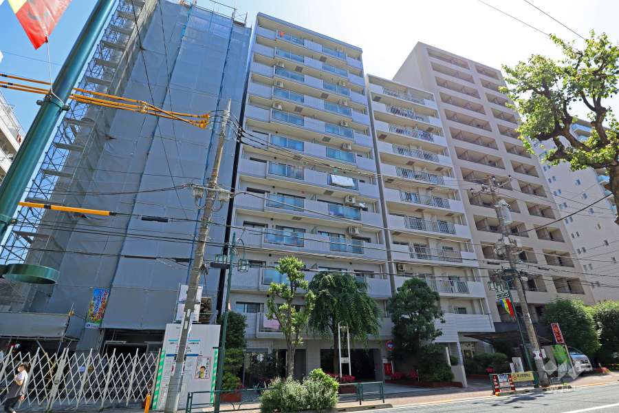 「ヴェラハイツ武蔵小山」の外観(南西側から)