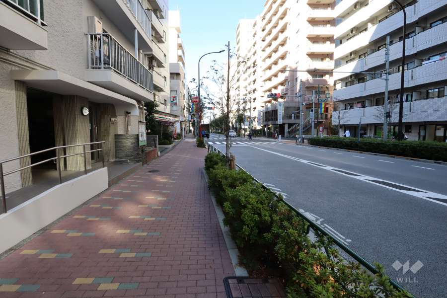 敷地北東側の前面道路