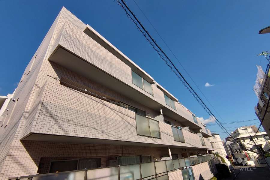 パークノヴァ目黒不動前の外観（南西側から)