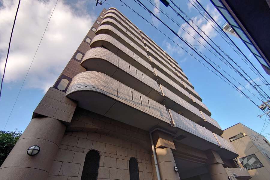 ライオンズヴィアーレ荏原中延の外観（南西側から)