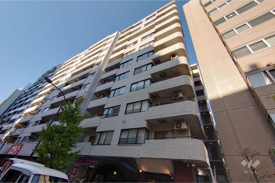 セブンスターマンション島津山の外観（南東側から）