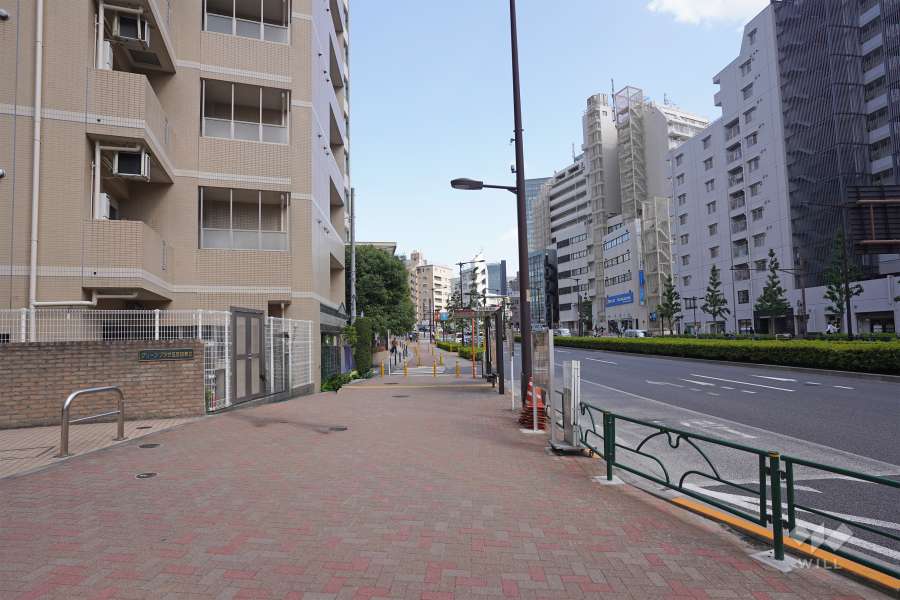 敷地南西側の前面道路