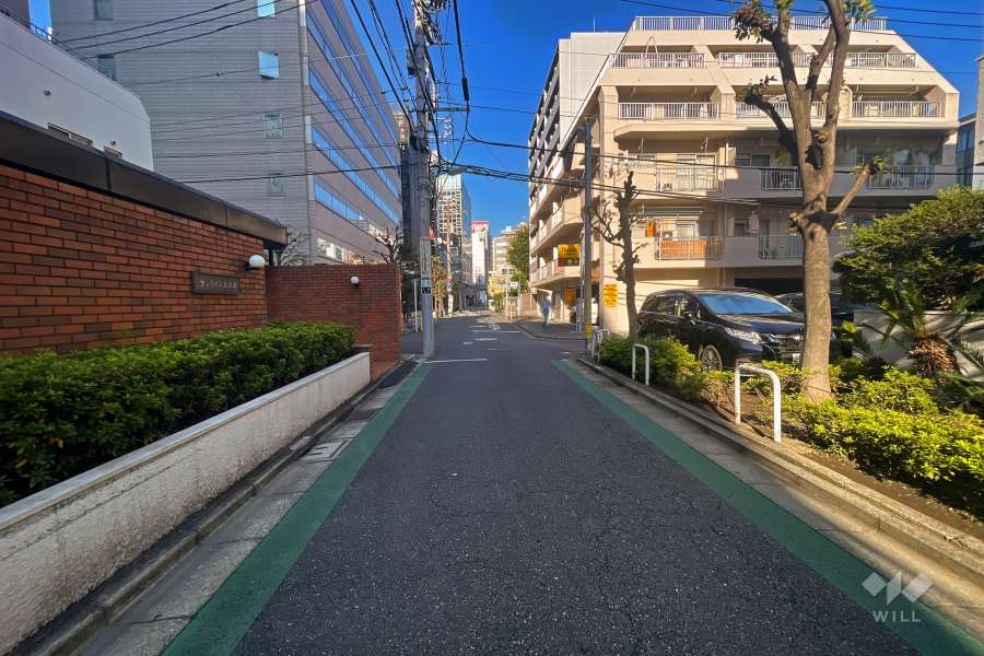 敷地北側の前面道路（東側から）