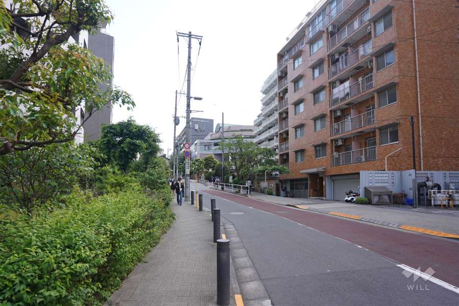 敷地北西側の前面道路　