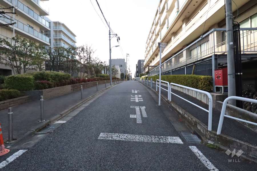 敷地北側の前面道路(東側から)