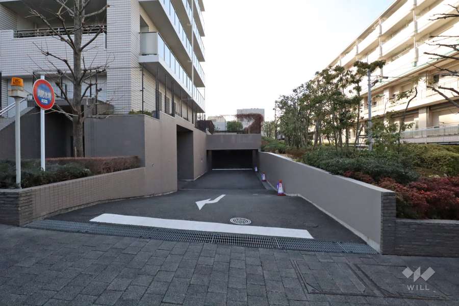 駐車場の出入り口（リングシャッター付き）