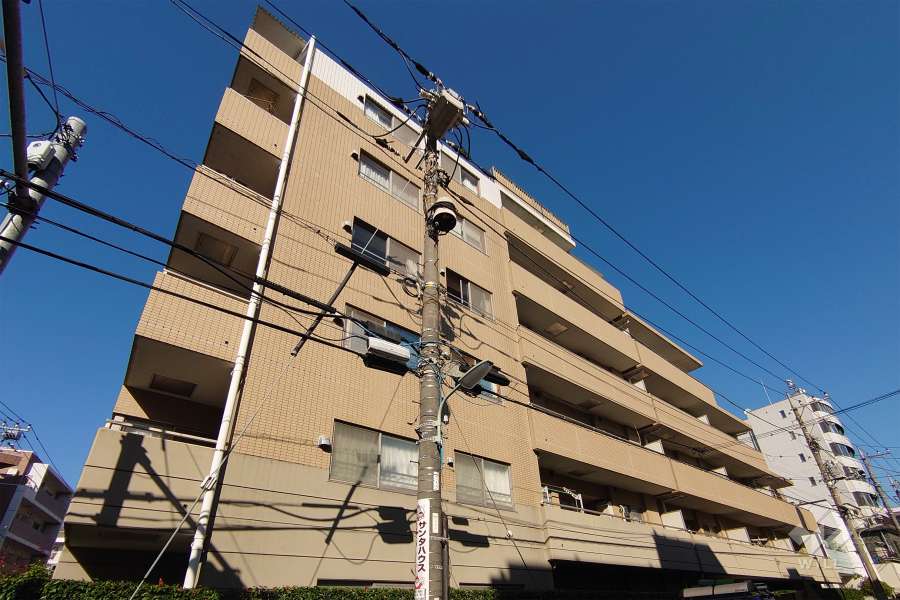 ラフォルム不動前の外観（南側から）