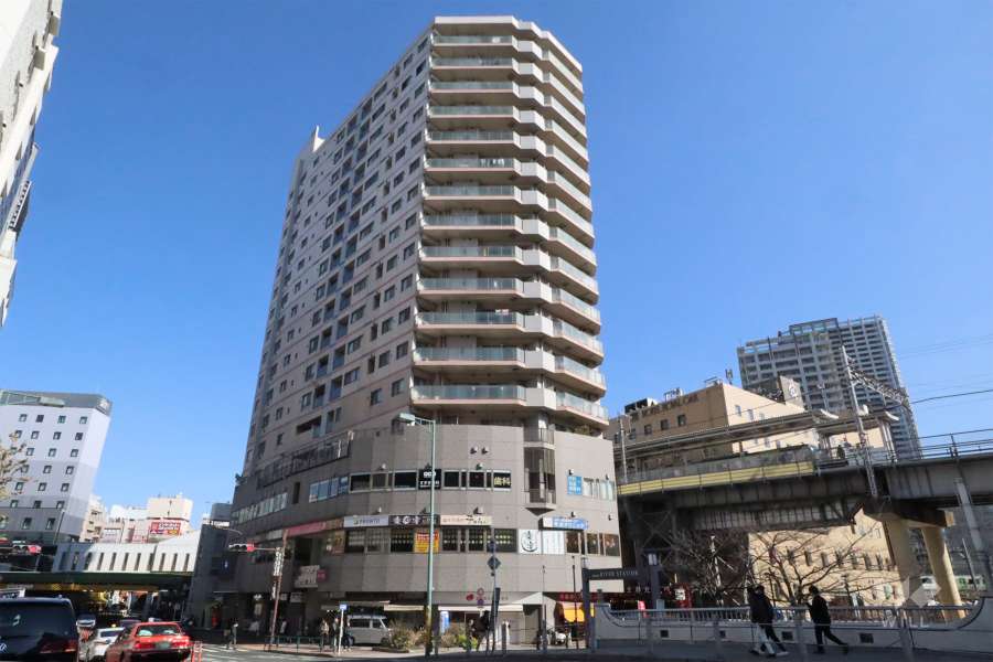 リビオ五反田プラグマＧタワーの外観(南西側から)　