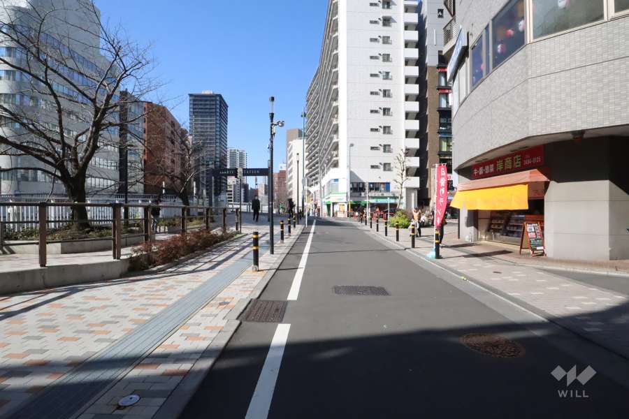 敷地南西側の前面道路　